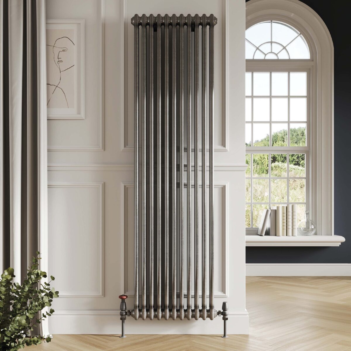 Column Radiator 2 Column Insertable Feet (pair) Raw Metal