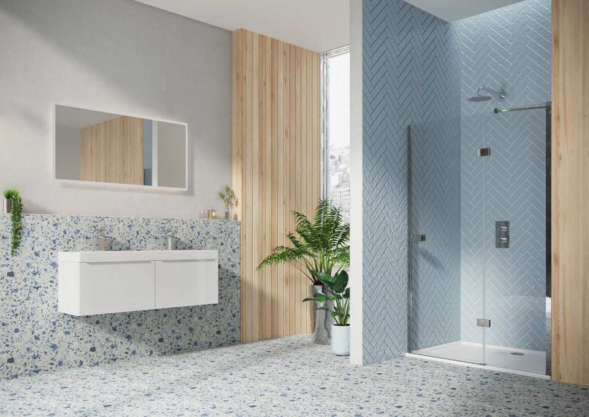 800mm 6mm Frameless Hinged