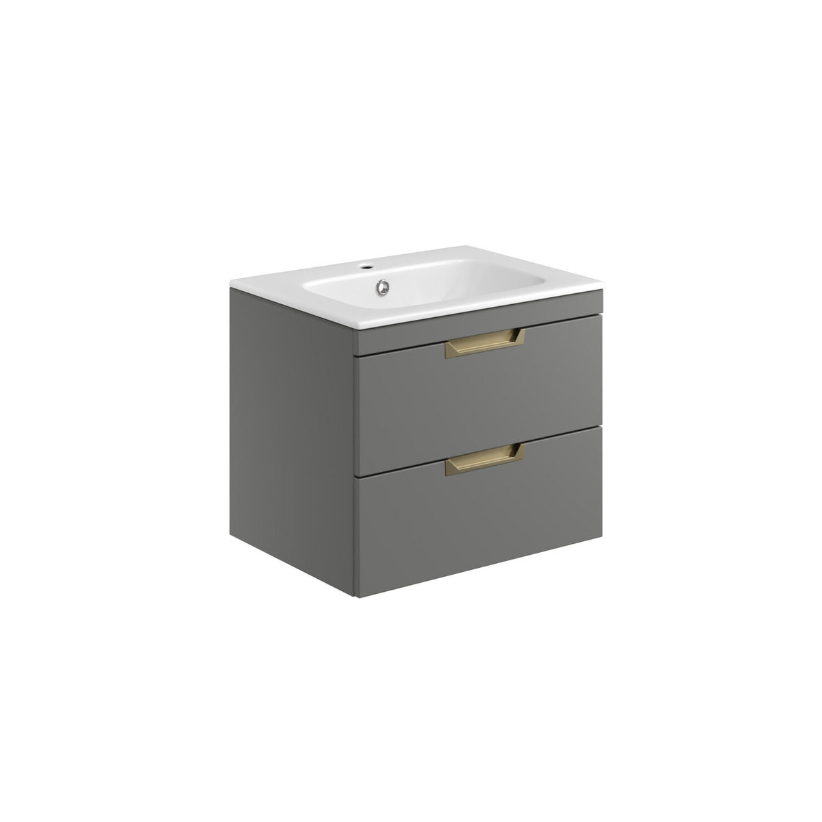 Aubrey 600mm 2 Draw Vanity Matt Grey