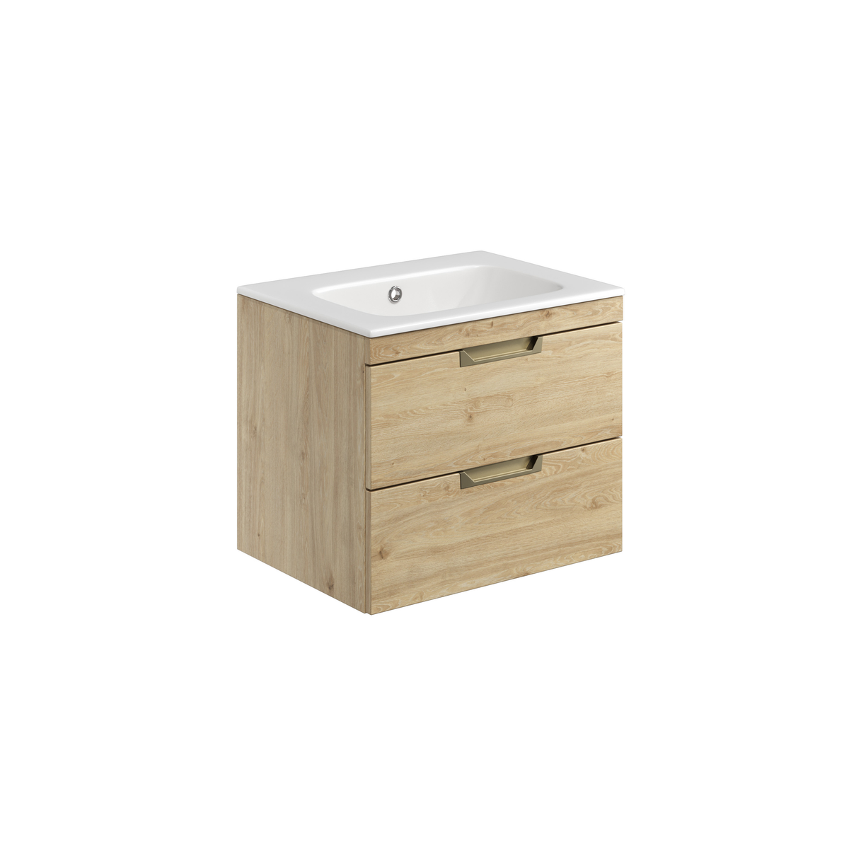 Aubrey 600mm 2 Draw Vanity Davos Oak