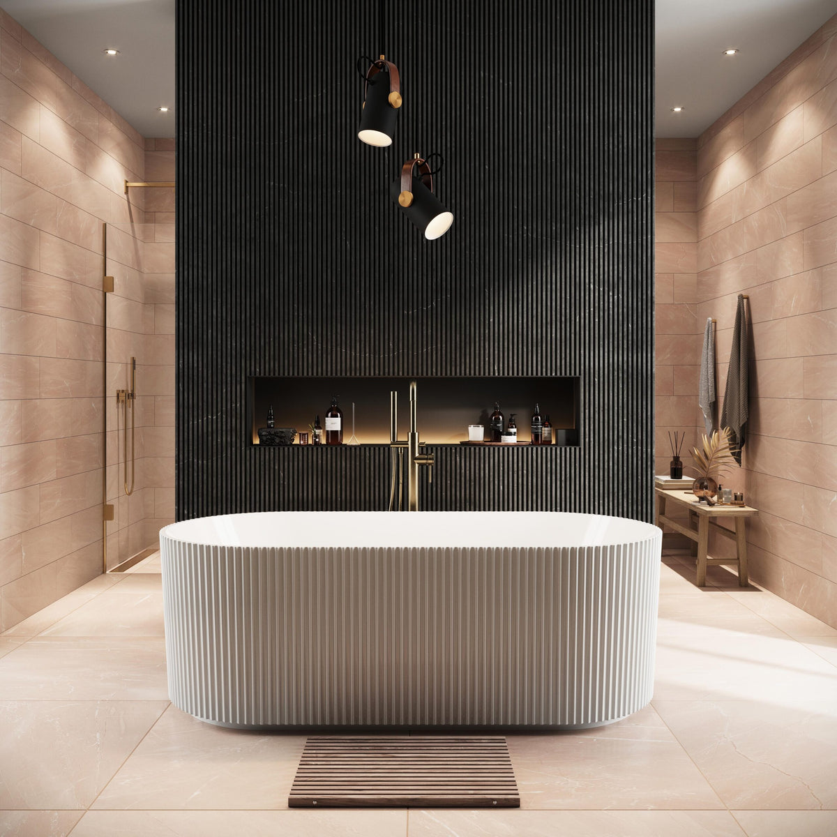 Fluted Freestanding Bath 1700x800x600