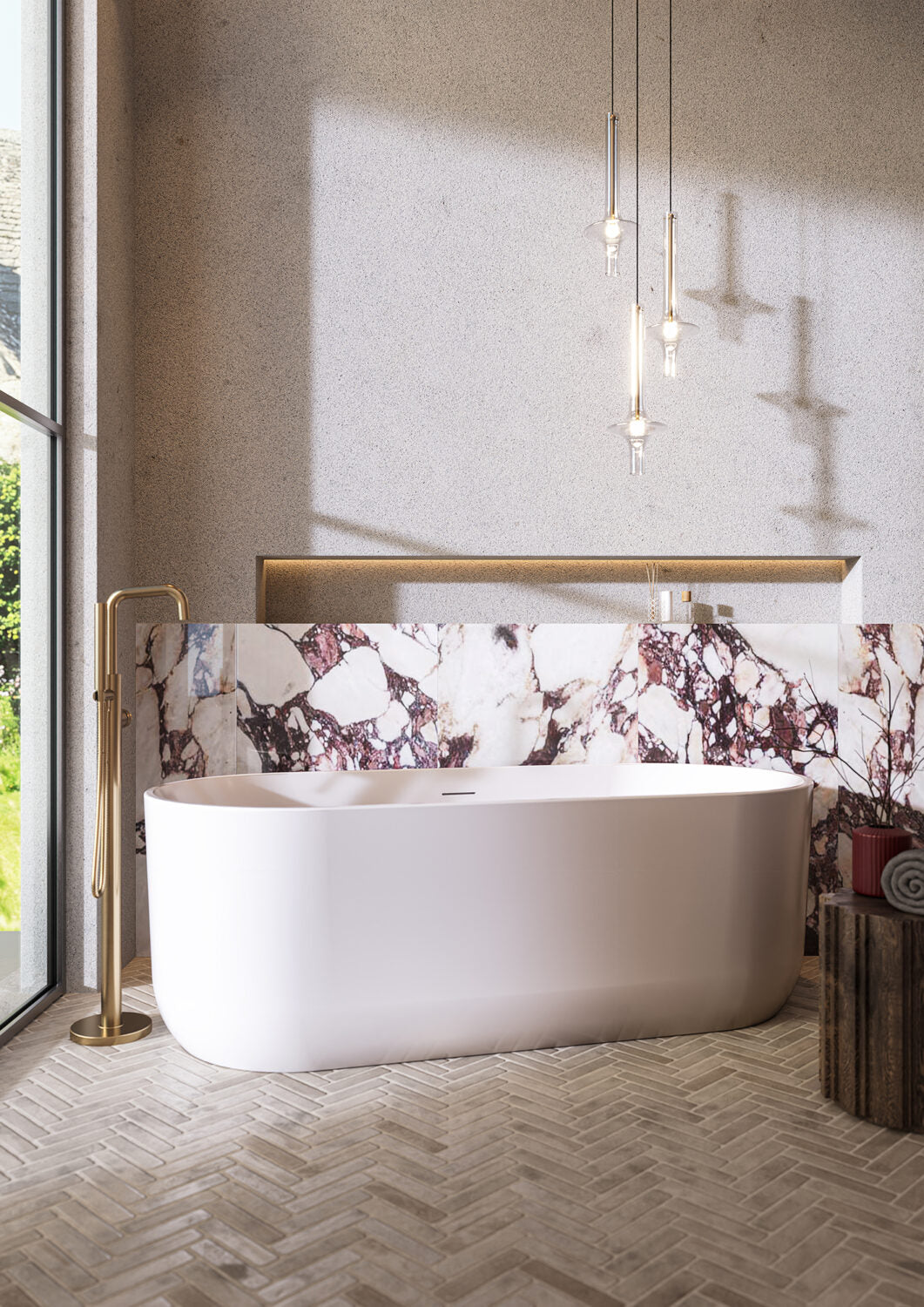 Eden Gloss White Oval Bath 1700x800
