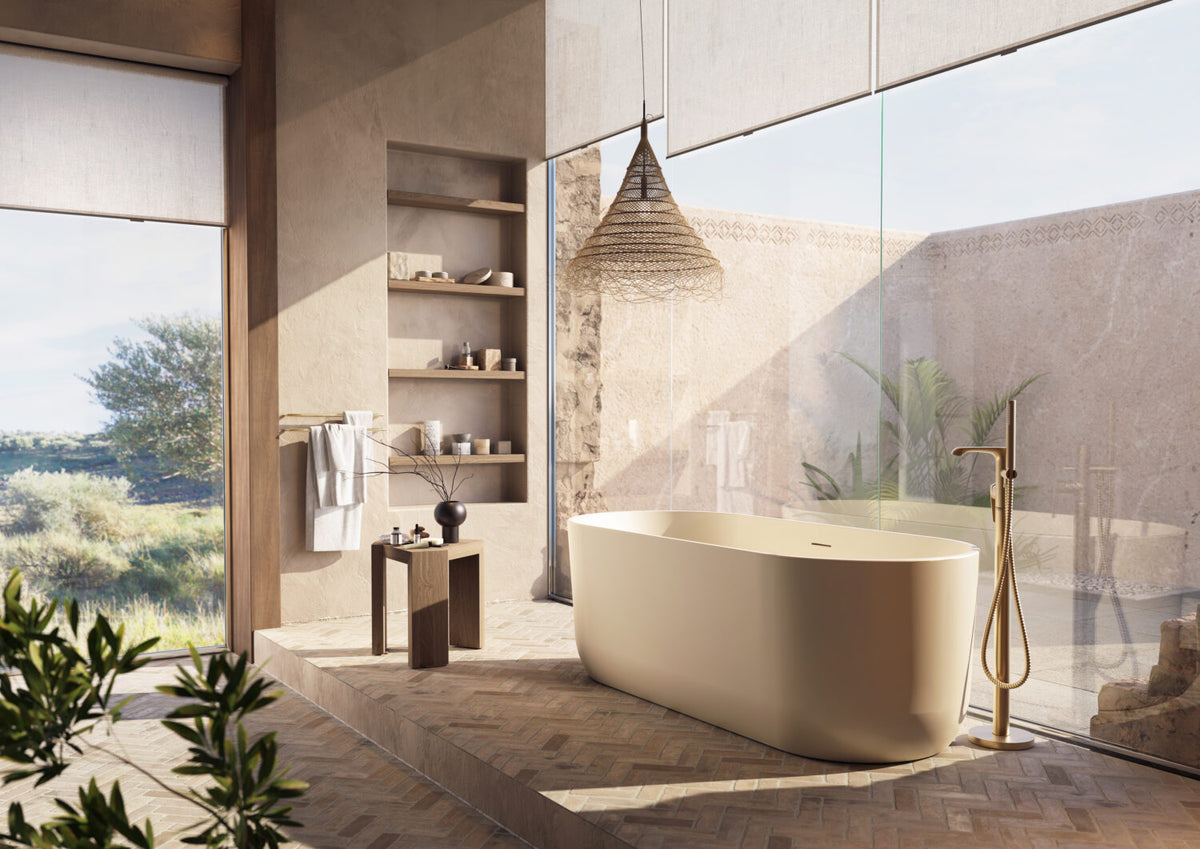 Eden Matt Stone Oval Bath 1700x800mm