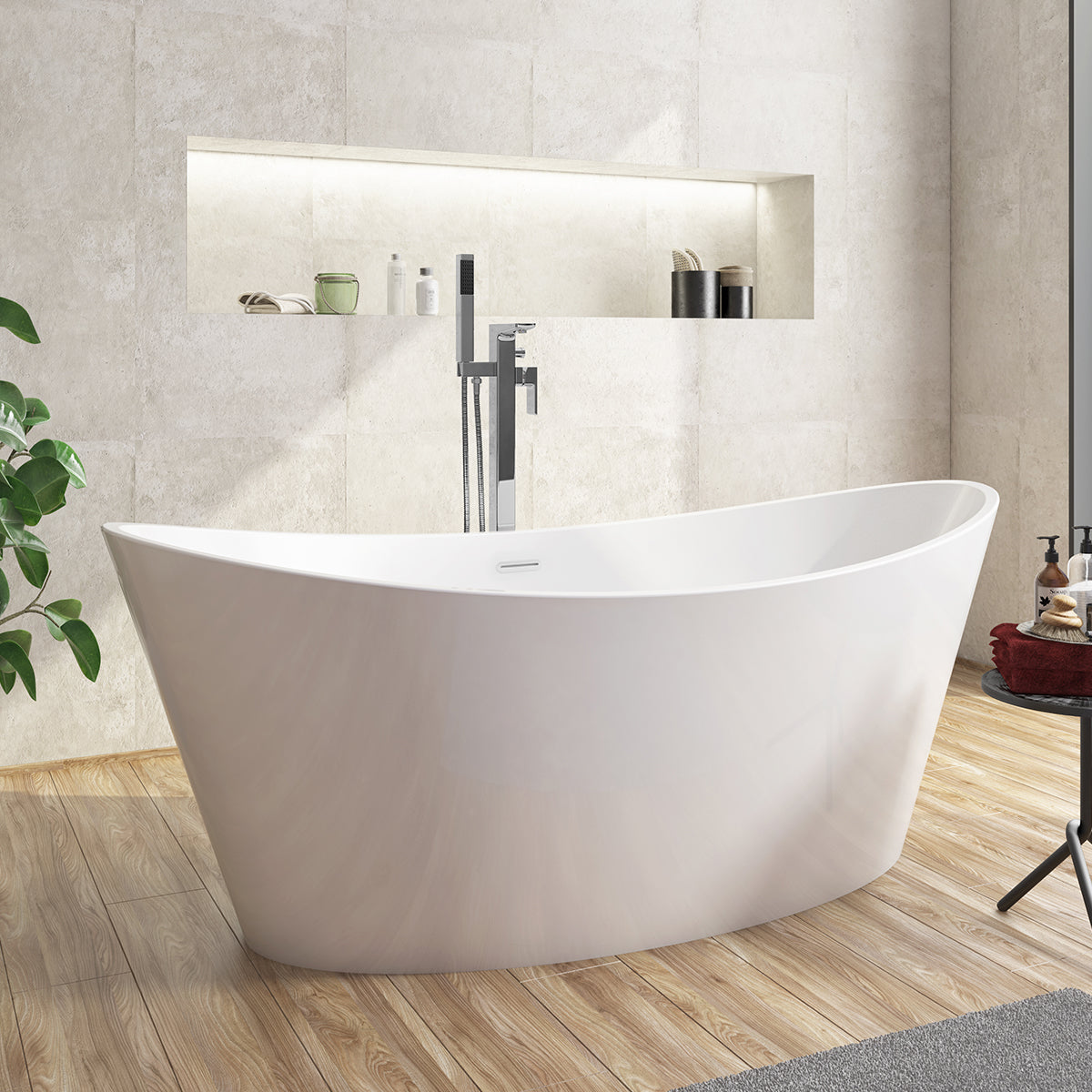 Arruba Bath In Acrylic White