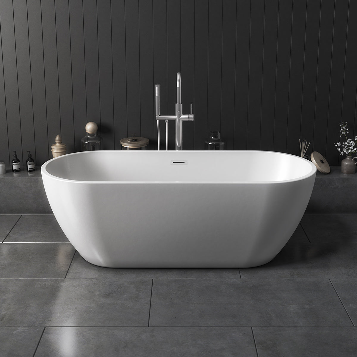 Form BATH WHITE WASTE+OF 165x70 WHITE+WHITE WASTE/OVERFLOW
