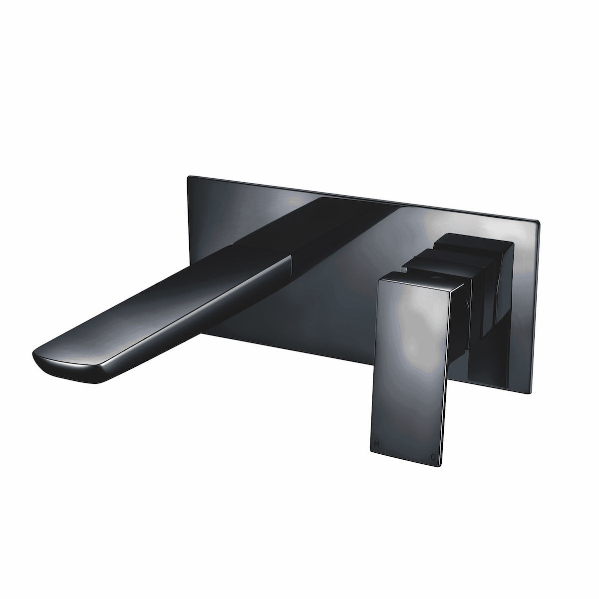 Blk Wall Mounted Basin Mixer