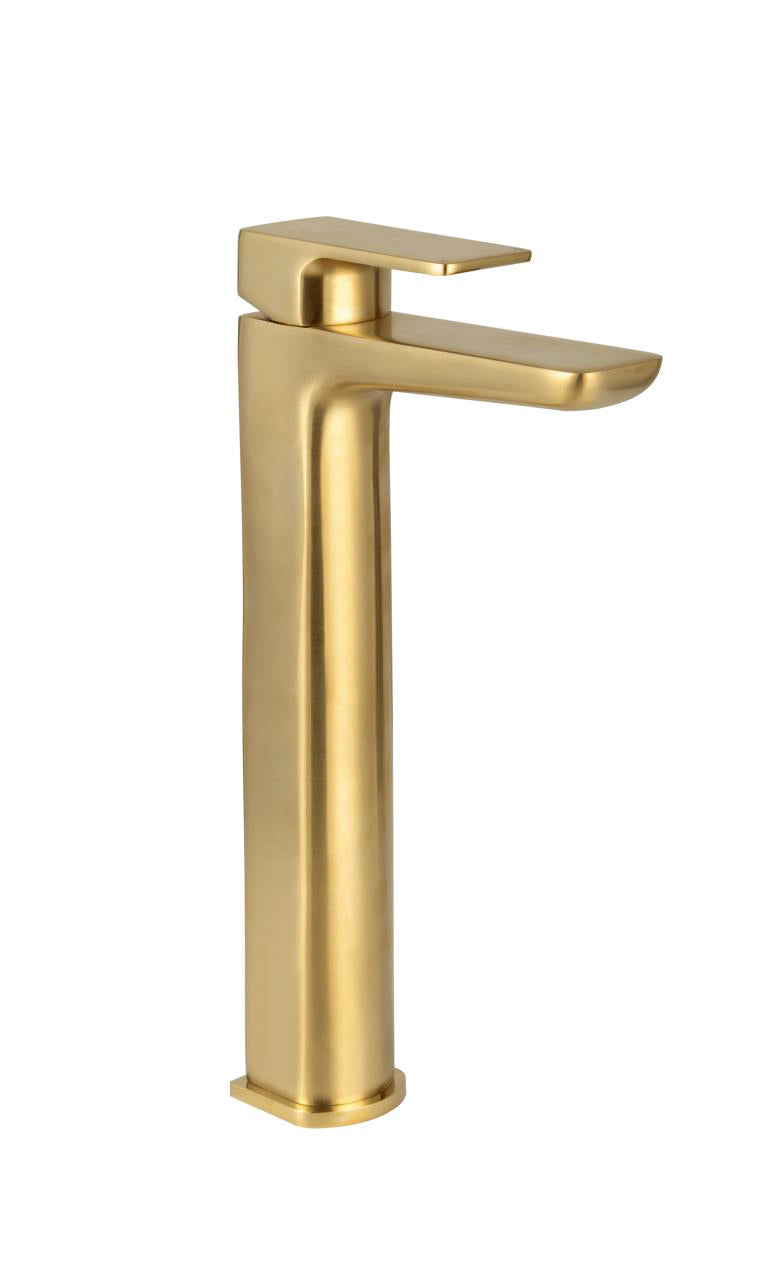 Muro High Riser Basin Mono Brushed Brass