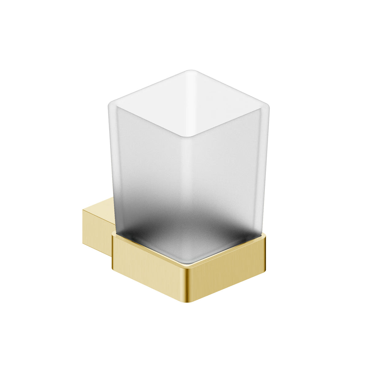 Roma Brushed Brass Tumbler Holder Matte Black