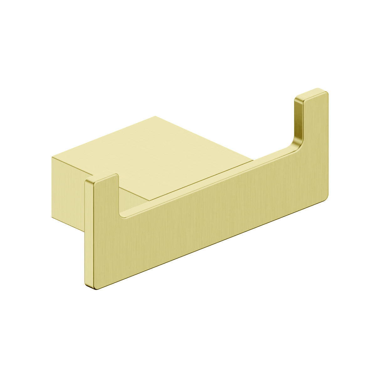 Roma Brushed Brass Robe Hook Matte Black
