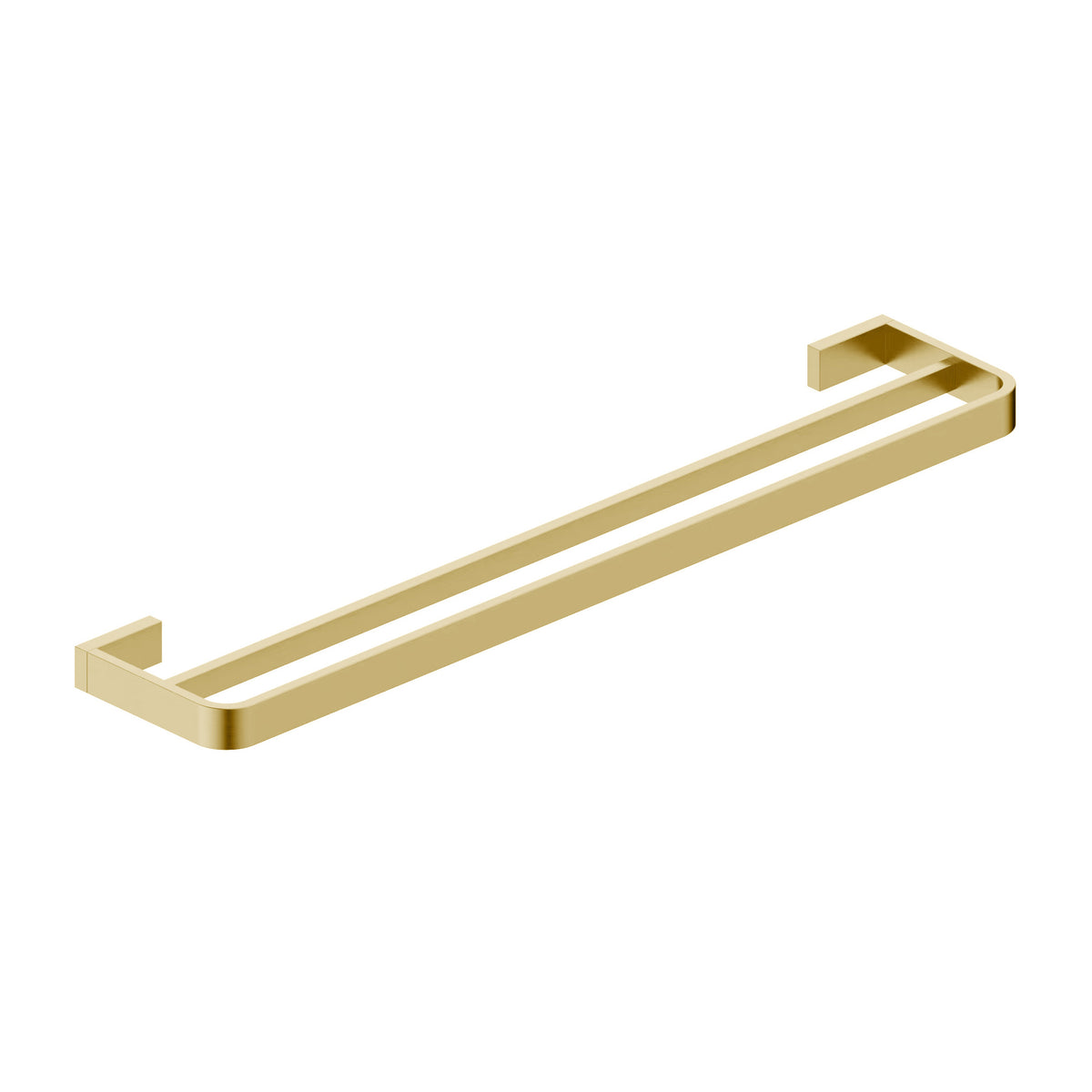Roma Brushed Brass Double Towel Rail