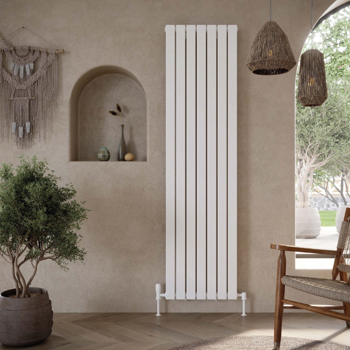 Bravo Designer Radiator Single 1800mm x 544mm - White