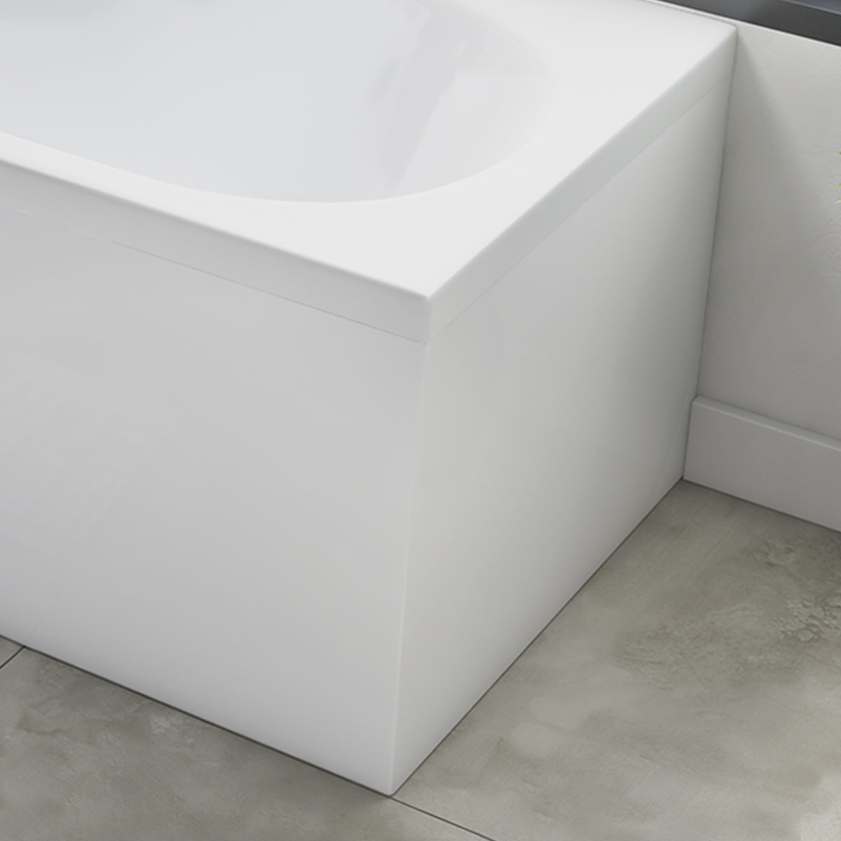 White Gloss Waterproof End Panel 700mm