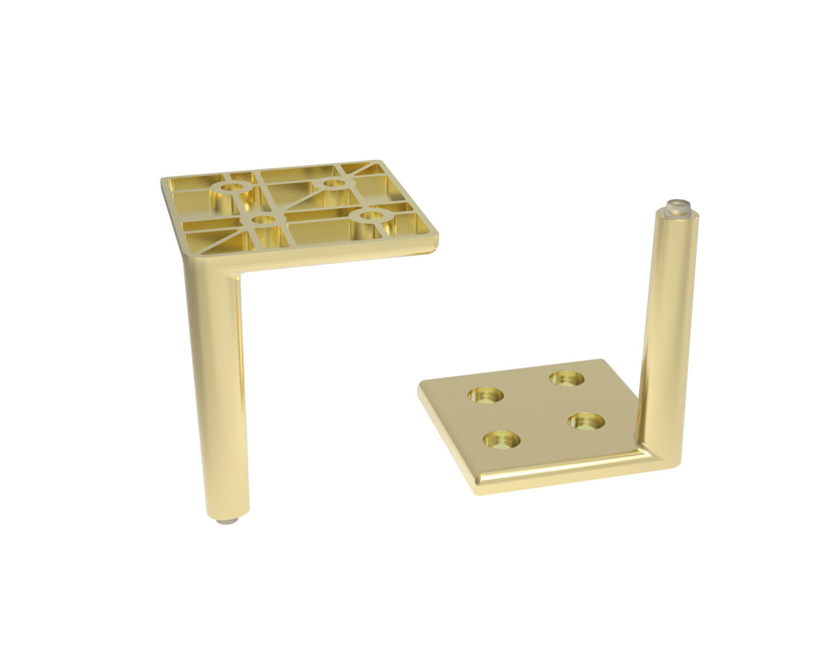 Cabinet Leg Brushed Brass