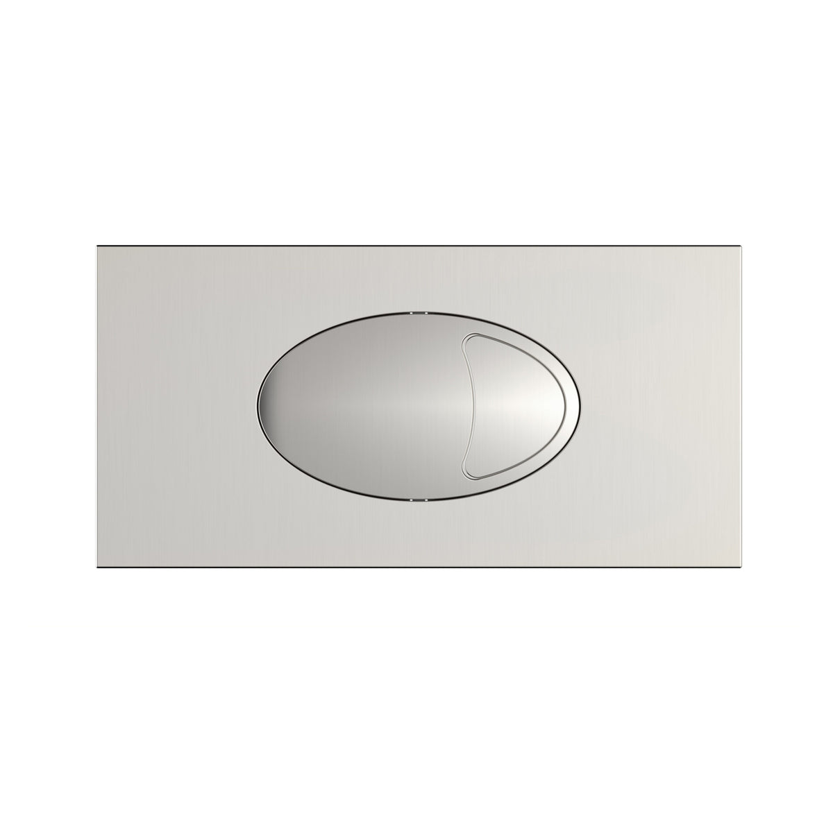 Large Nickel dual flush plate & access panel 240x120mm