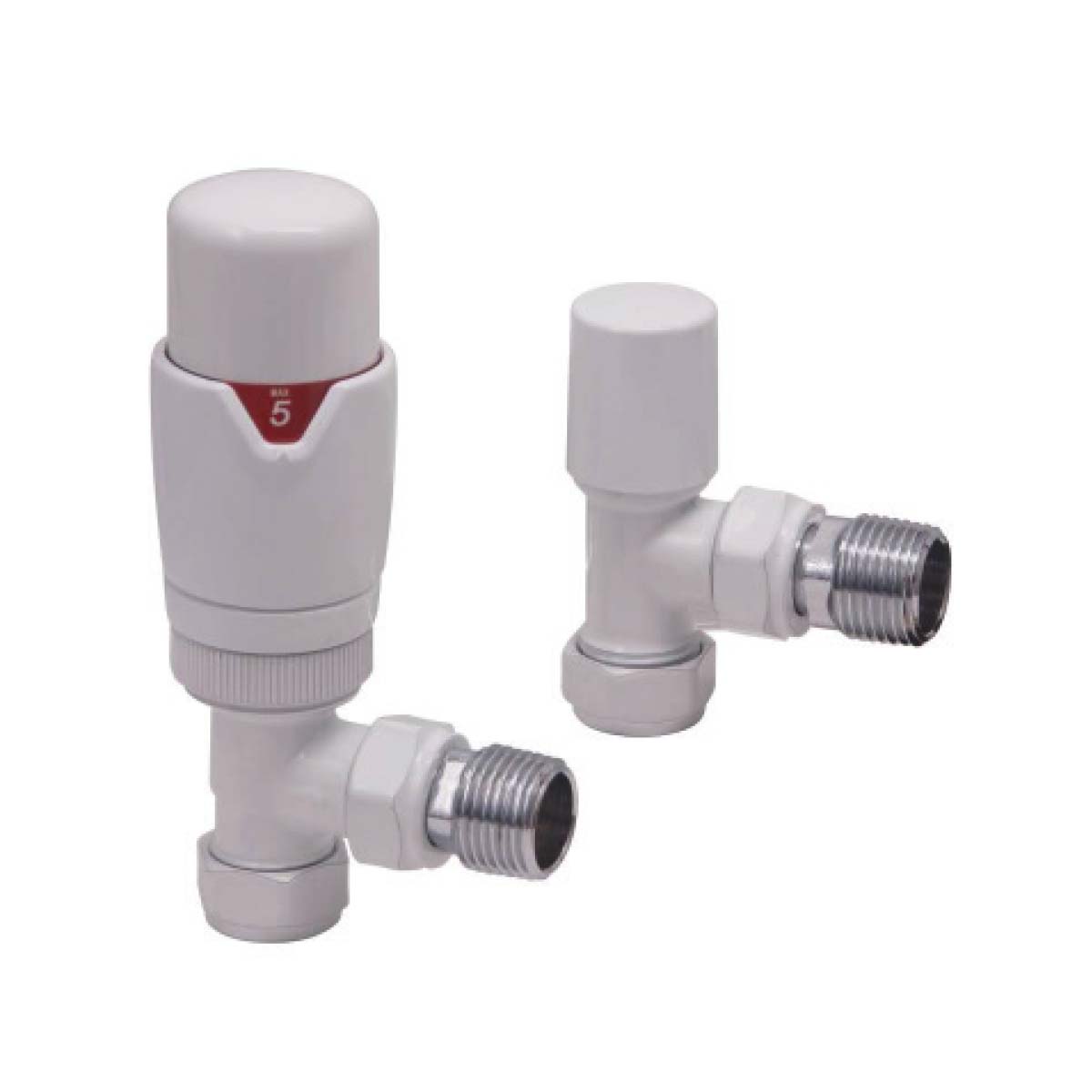 Designer Twin Pack TRV, White, Angled