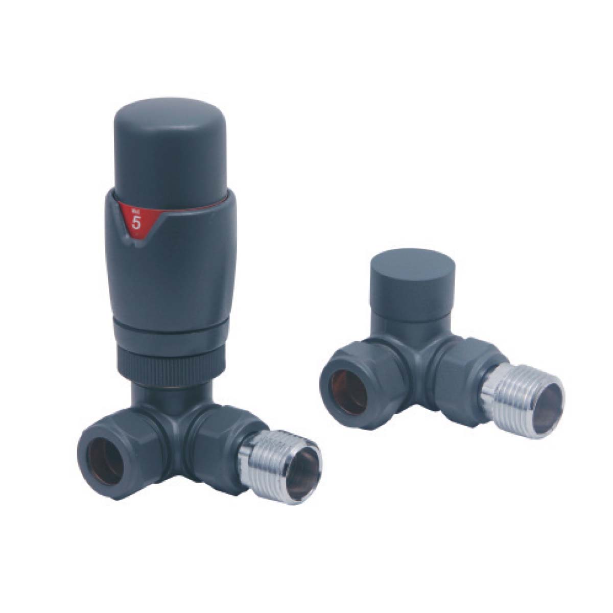 Designer Twin Pack TRV, Anthracite, Corner