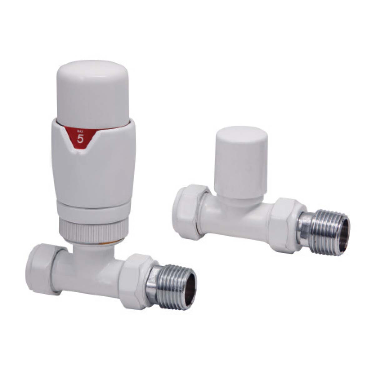 Designer Twin Pack TRV, White, Straight