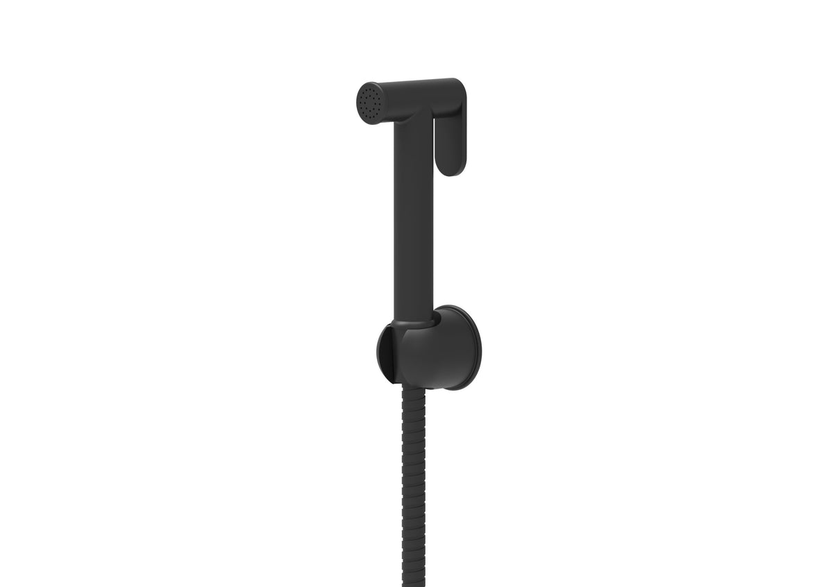 Douche Handset, Flexi, Holder Black