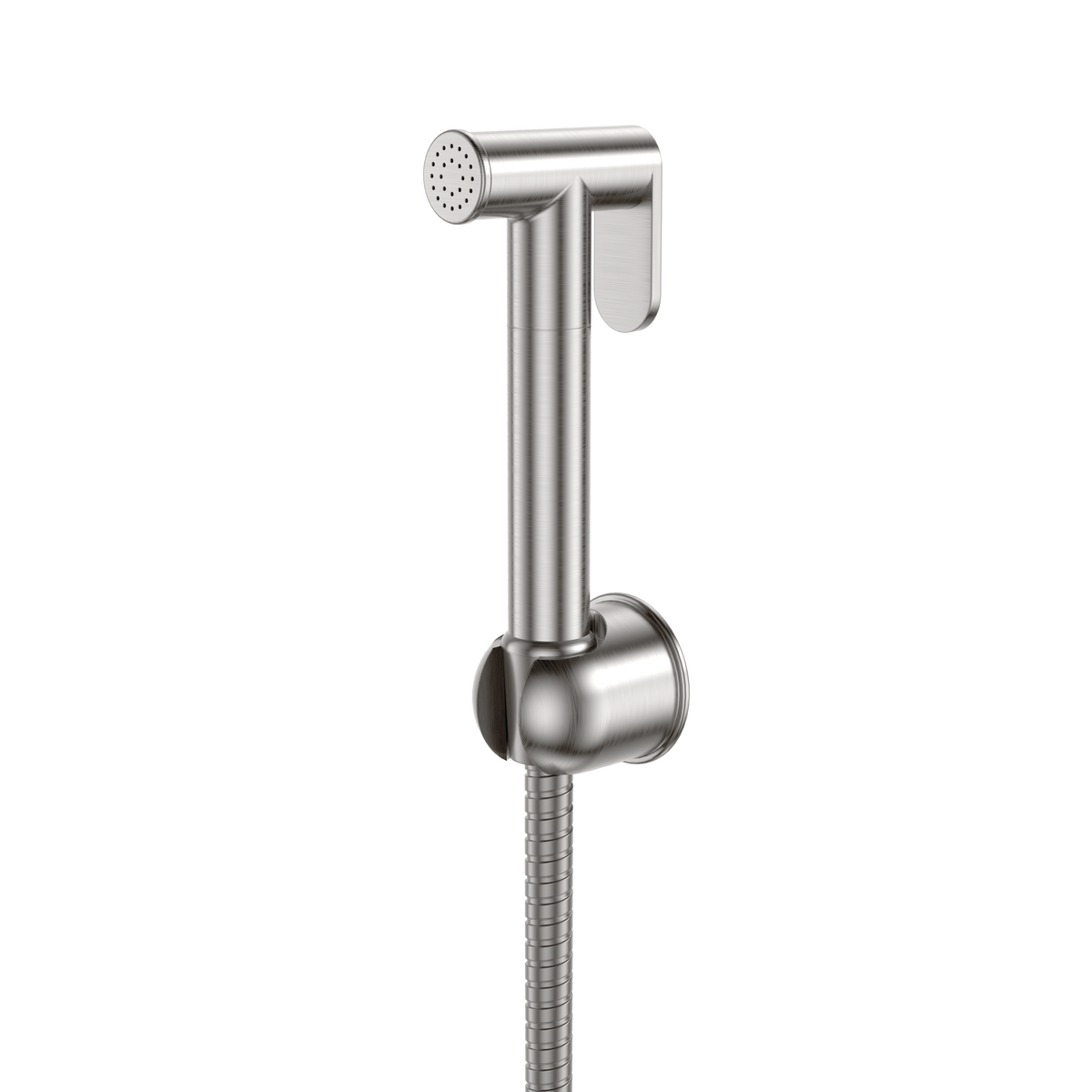 Douche Handset FlexI Holder and Outlet Elbow Brushed Nickel