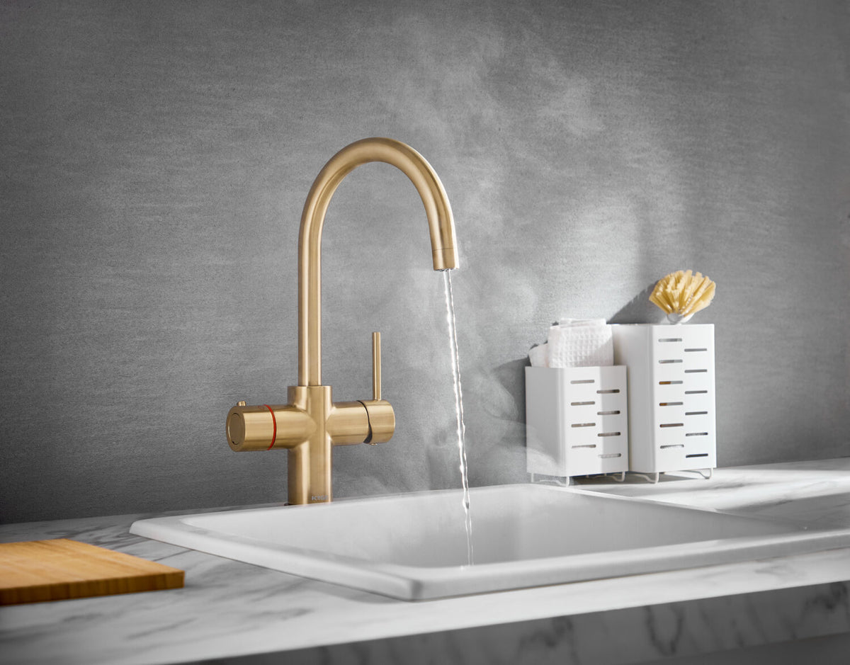 3 in 1 Boiling Water Tap U Spout Brass