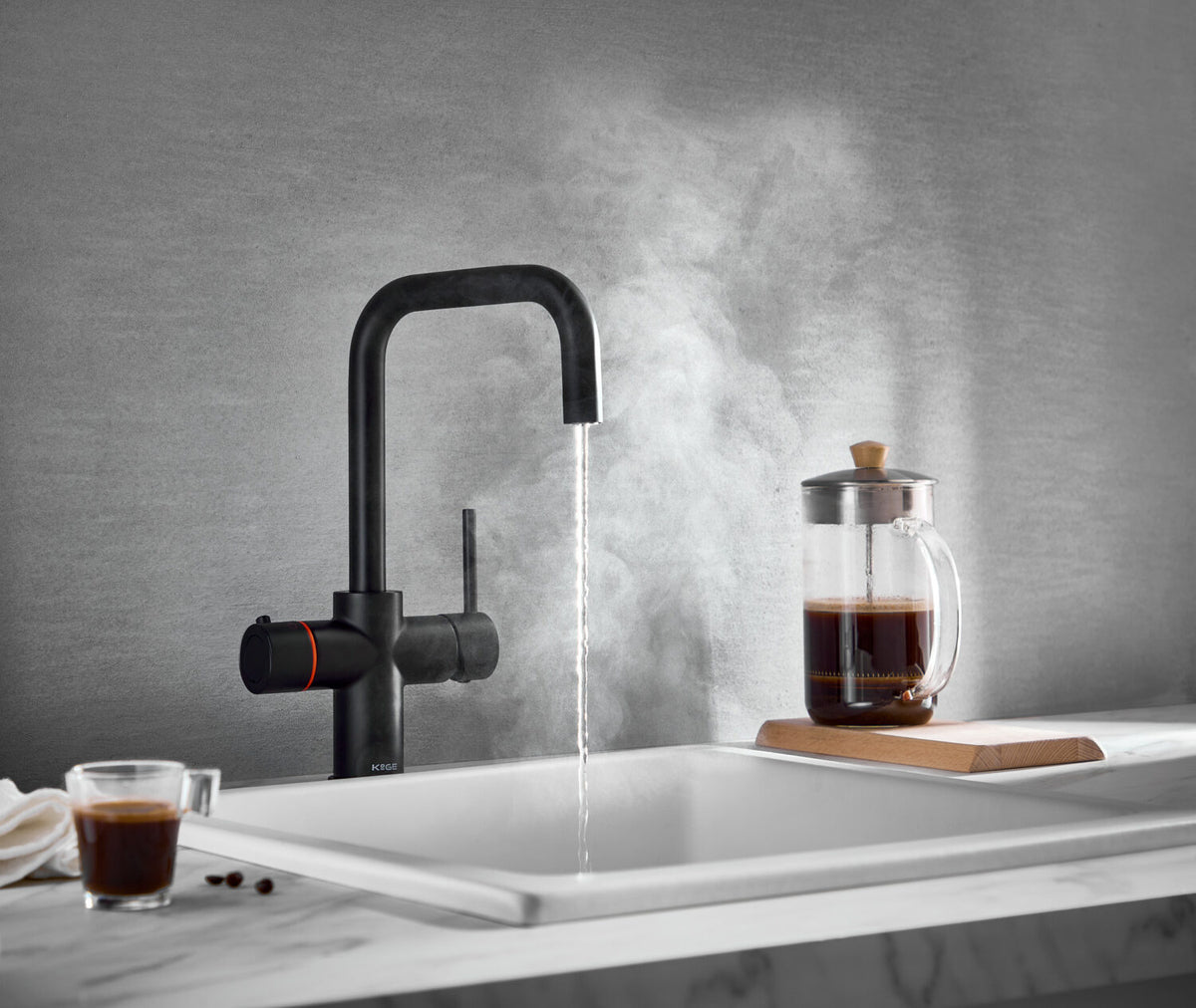 3 in 1 Boiling Water Tap D Spout Black