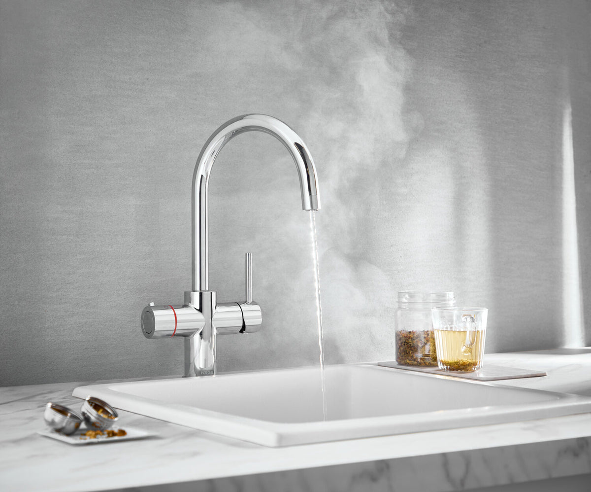 3 in 1 Boiling Water Tap U Spout Chrome