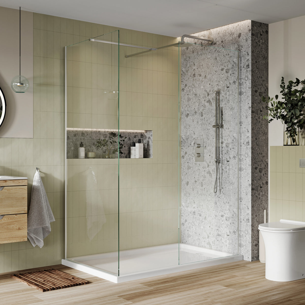 i8 Wet Room Screen 600mm x 2000mm