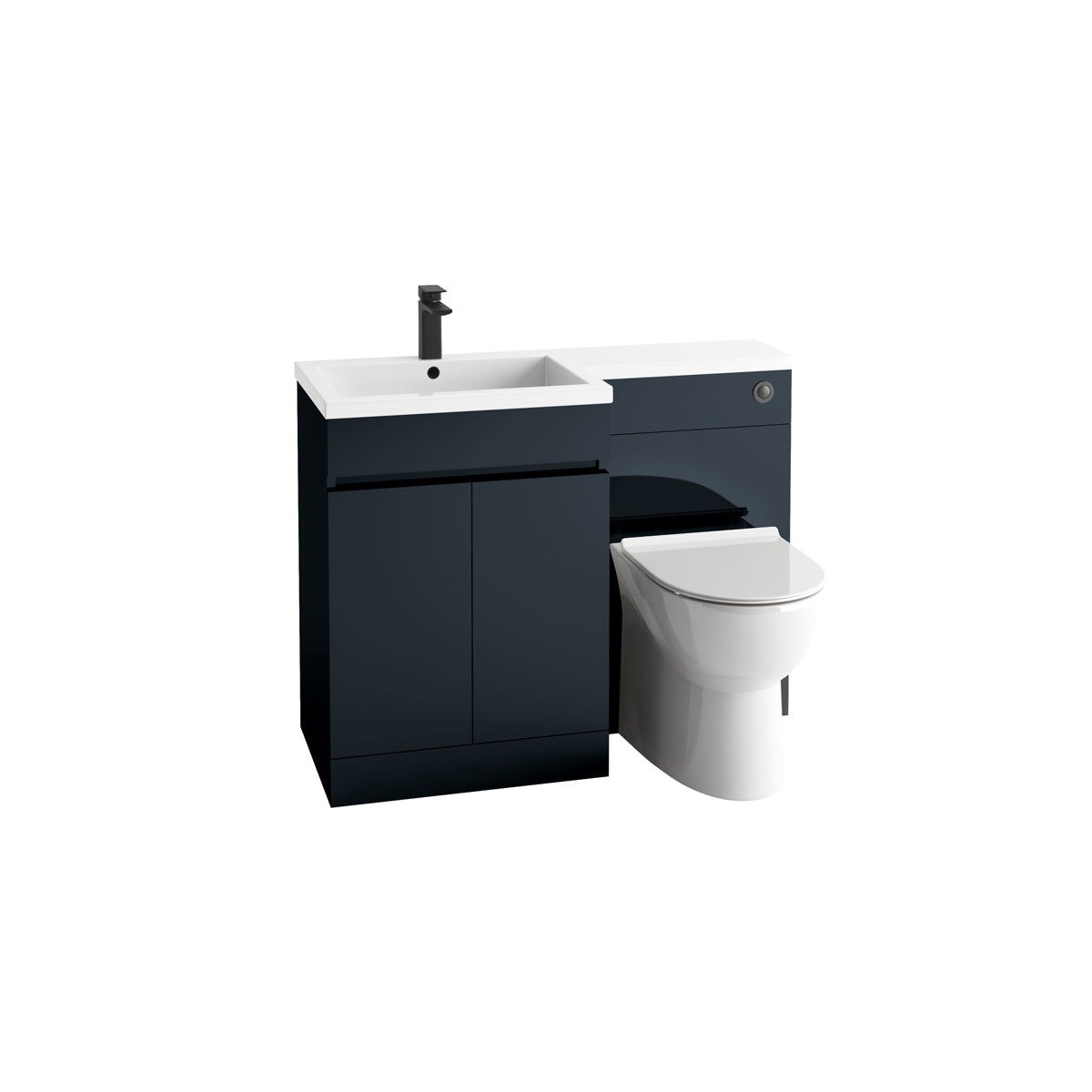 L Shaped WC Unit 1100 Blue