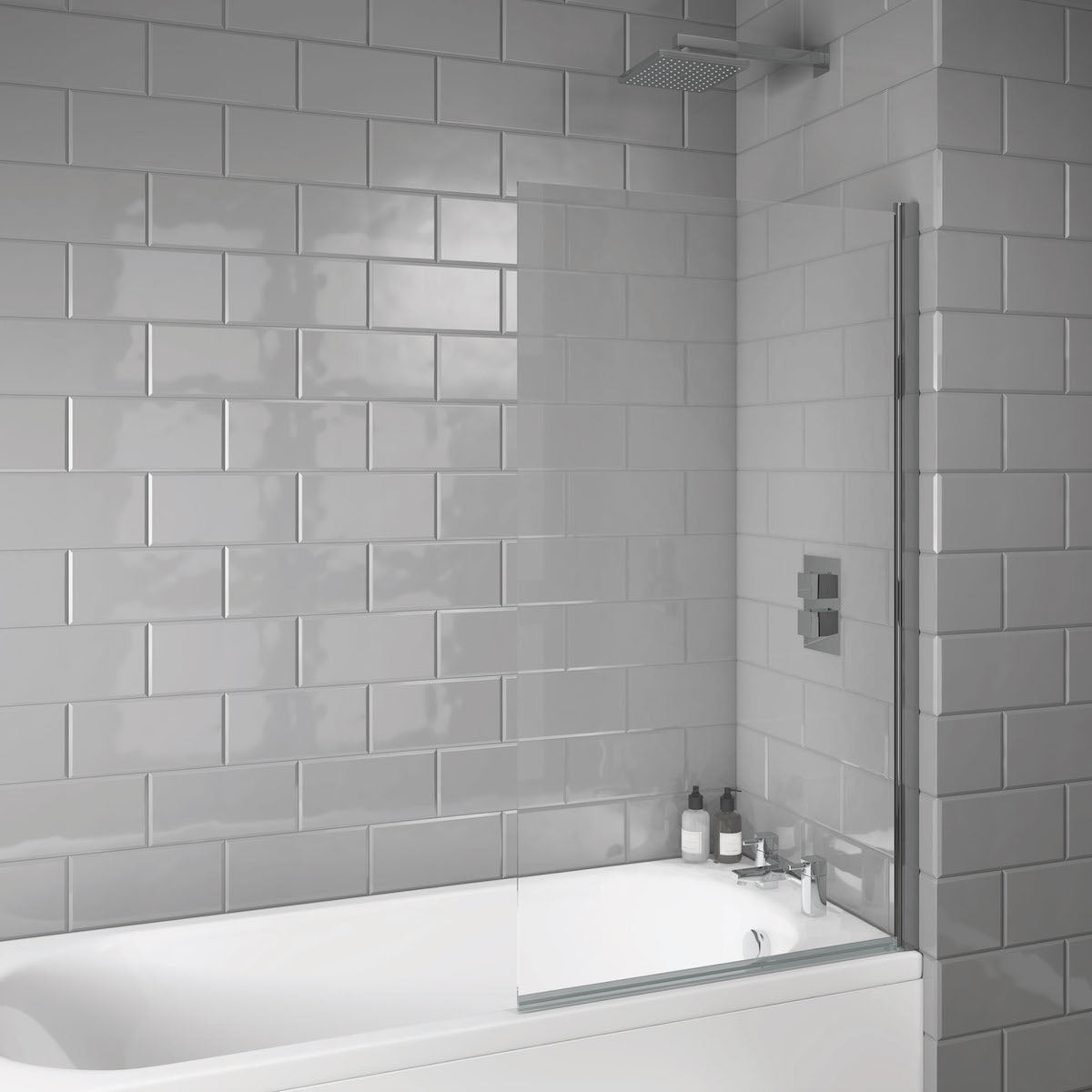 6mm Square Edge Bathscreen 1400x800 mm