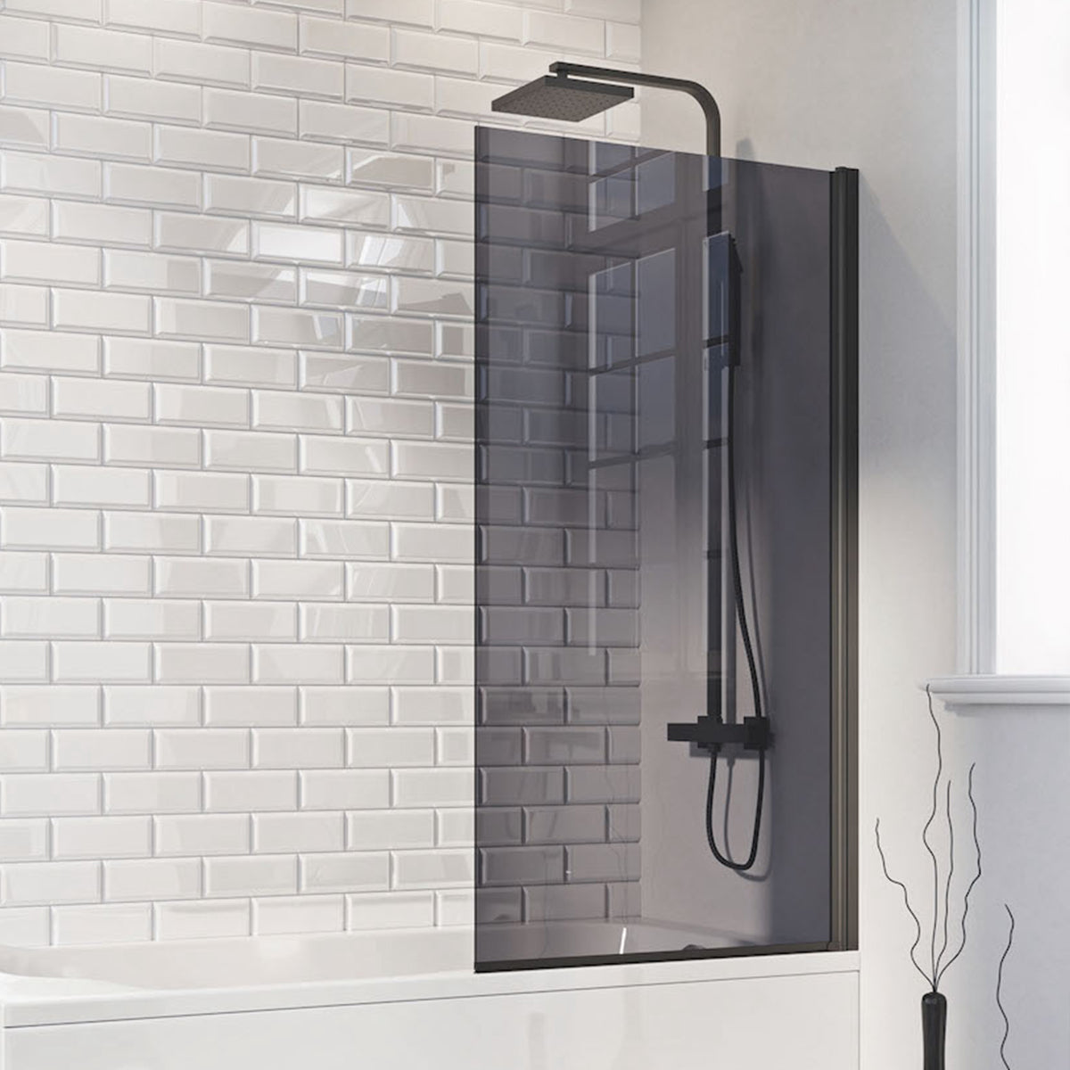 MONO 6mm Square Edge Bathscreen 1400x800 mm