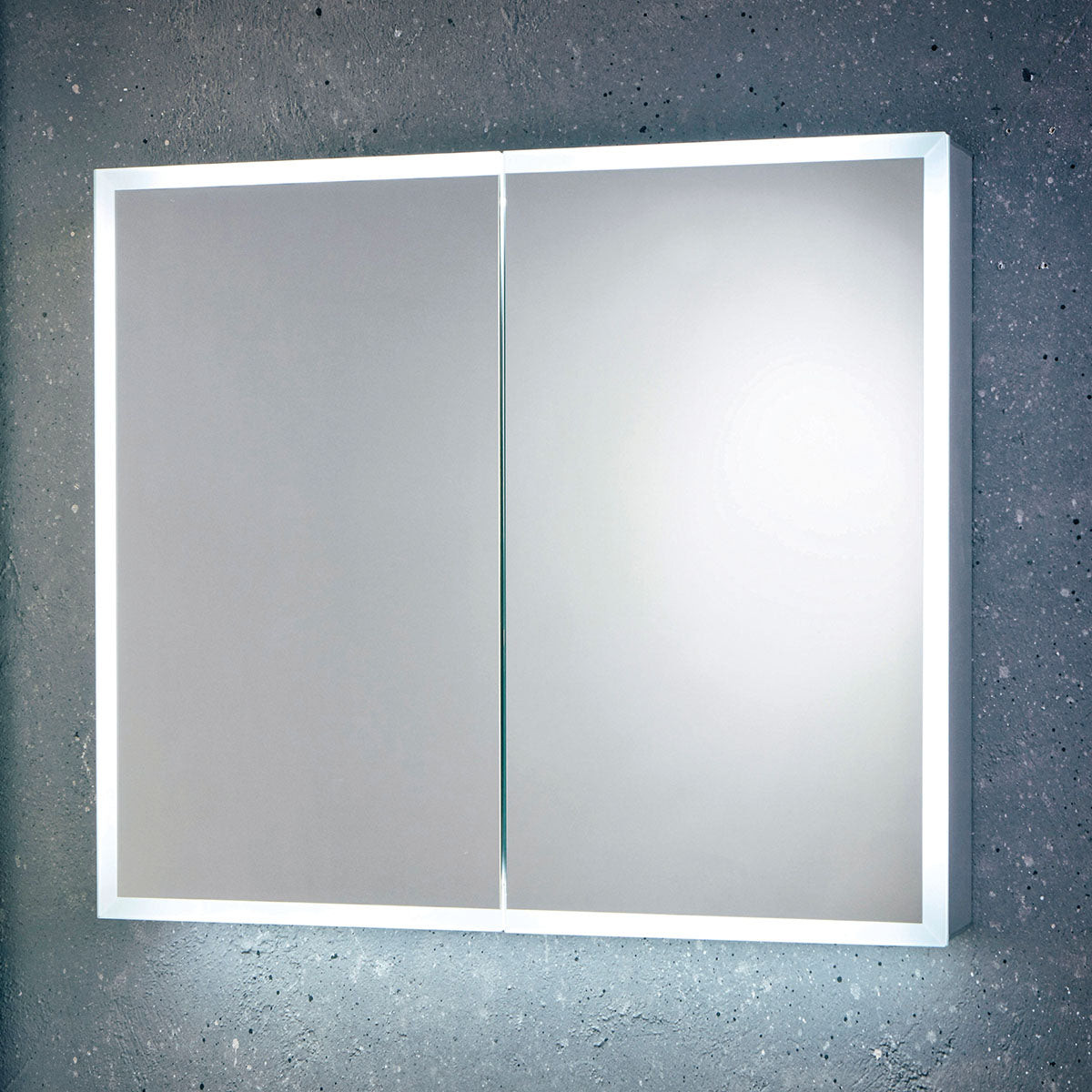 Mia LED Mir Cabinet W/Demister Pad & Shaver Socket 800x700mm