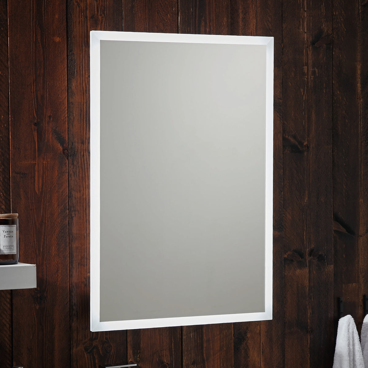 Mosca LED Mirror with Demister Pad and Shaver Socket and Bluetooth 500x700mm