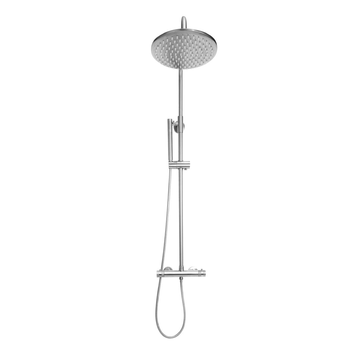 Core Round Rigid Riser Shower Chrome