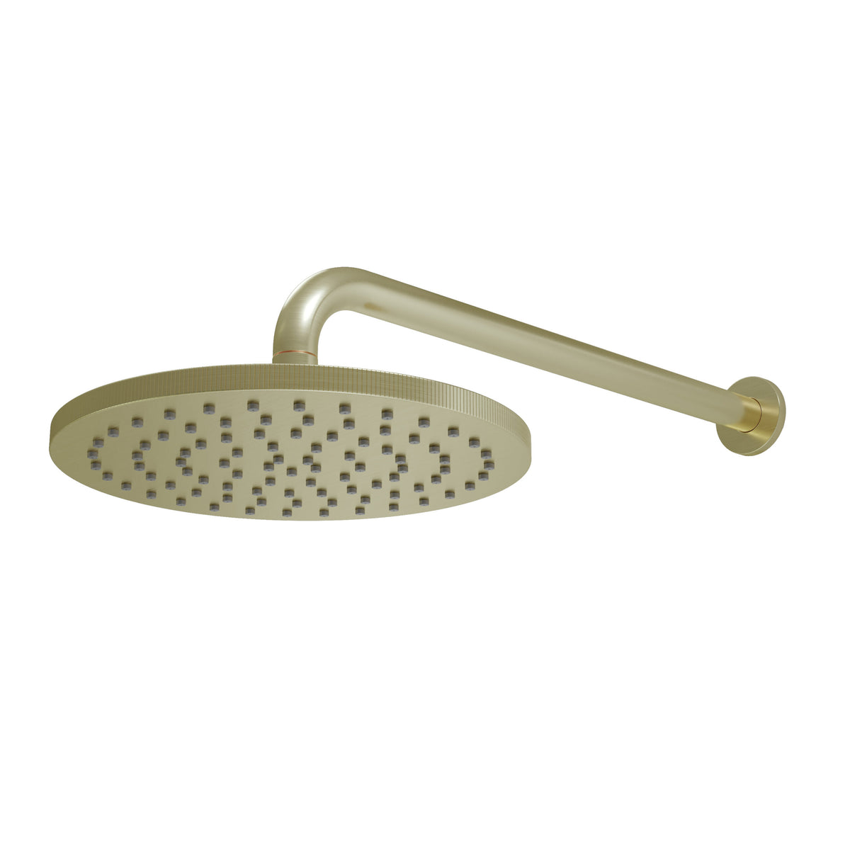 Core Round Shower Head and Arm Brushed Brass