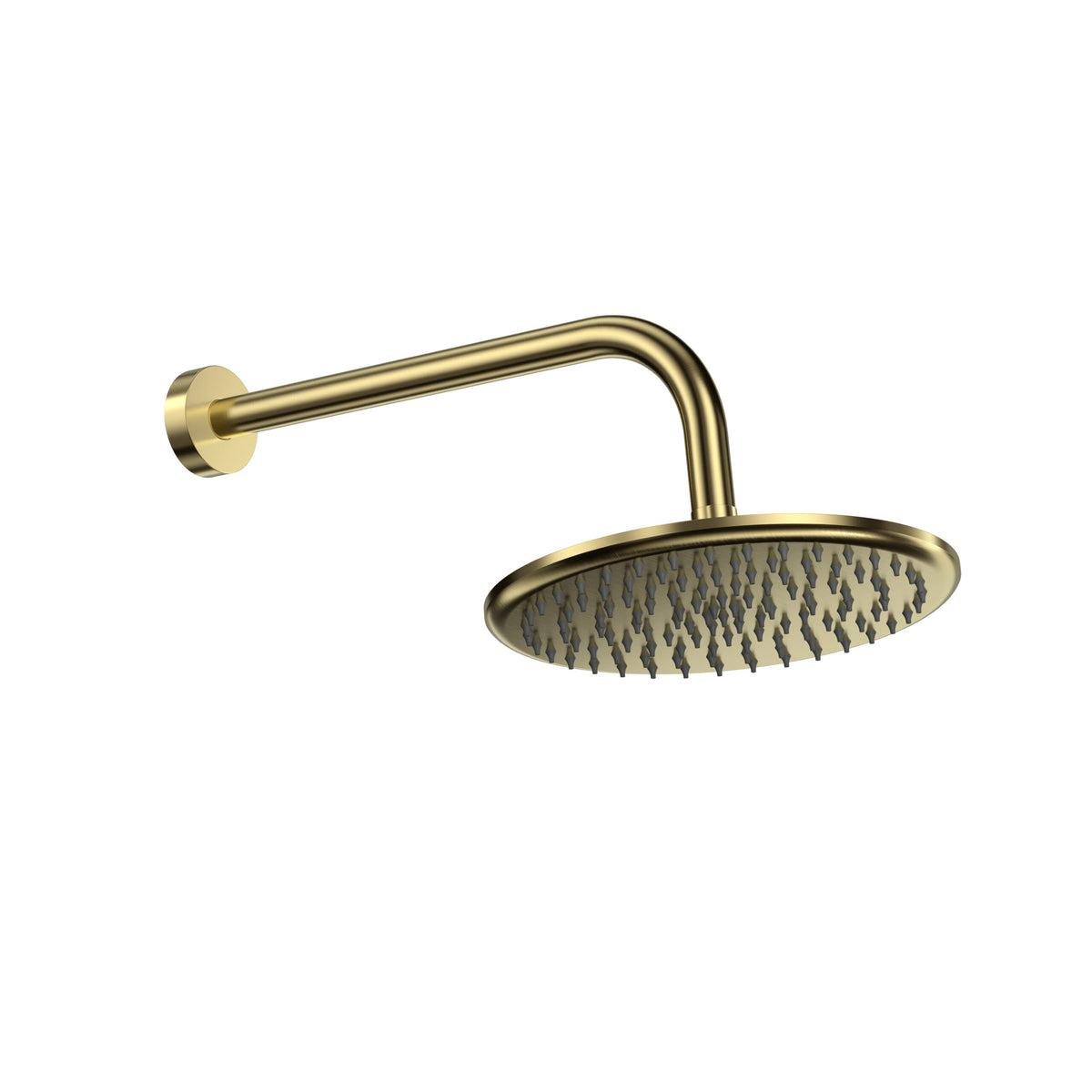 Shower Arm & Head Round BR Brass