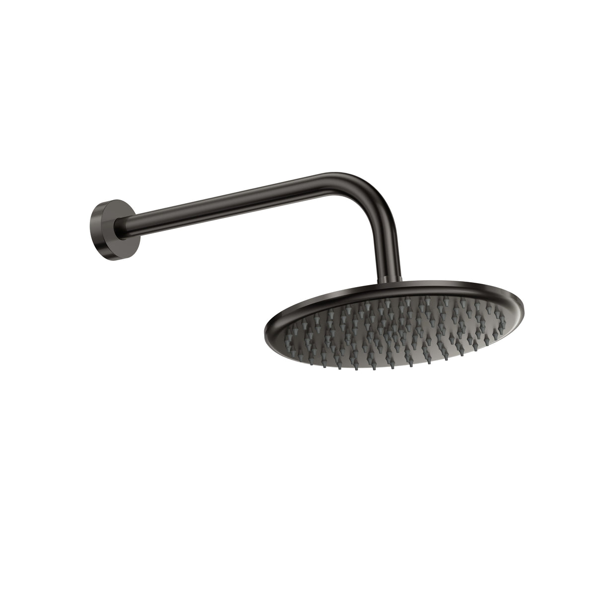 Shower Arm & Head Round Gunmetal