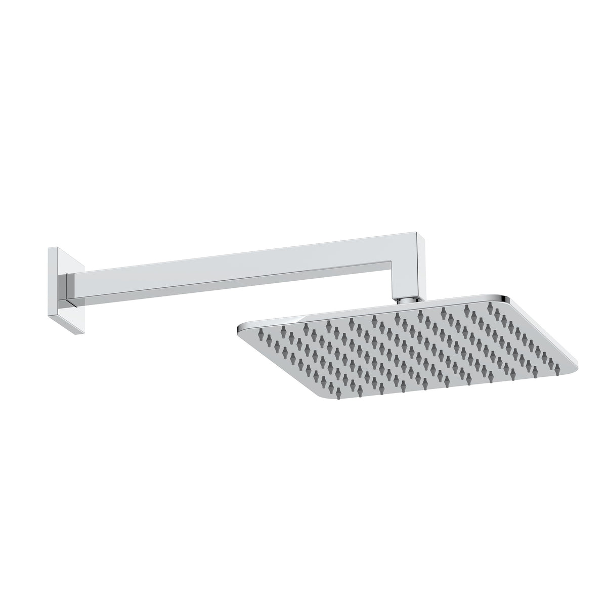 Shower Arm & Head Square Chrome