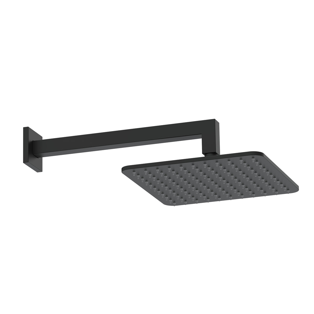 Shower Arm & Head Square Black