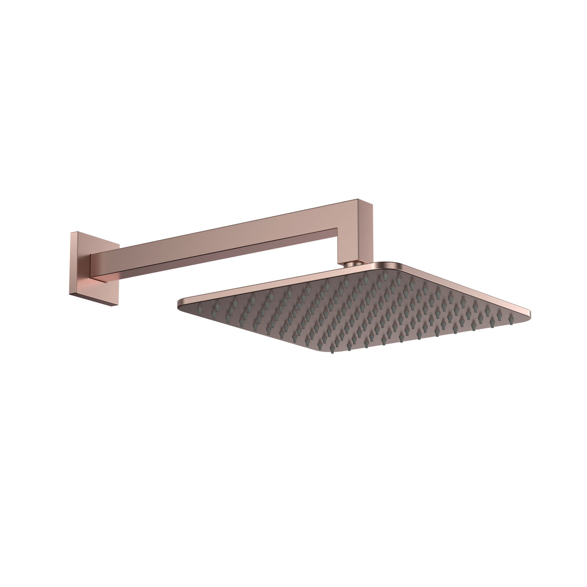 Shower Arm & Head Square BR Bronze