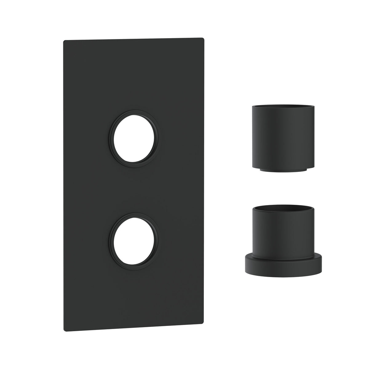 Concealed Plate Black (1 outlet)