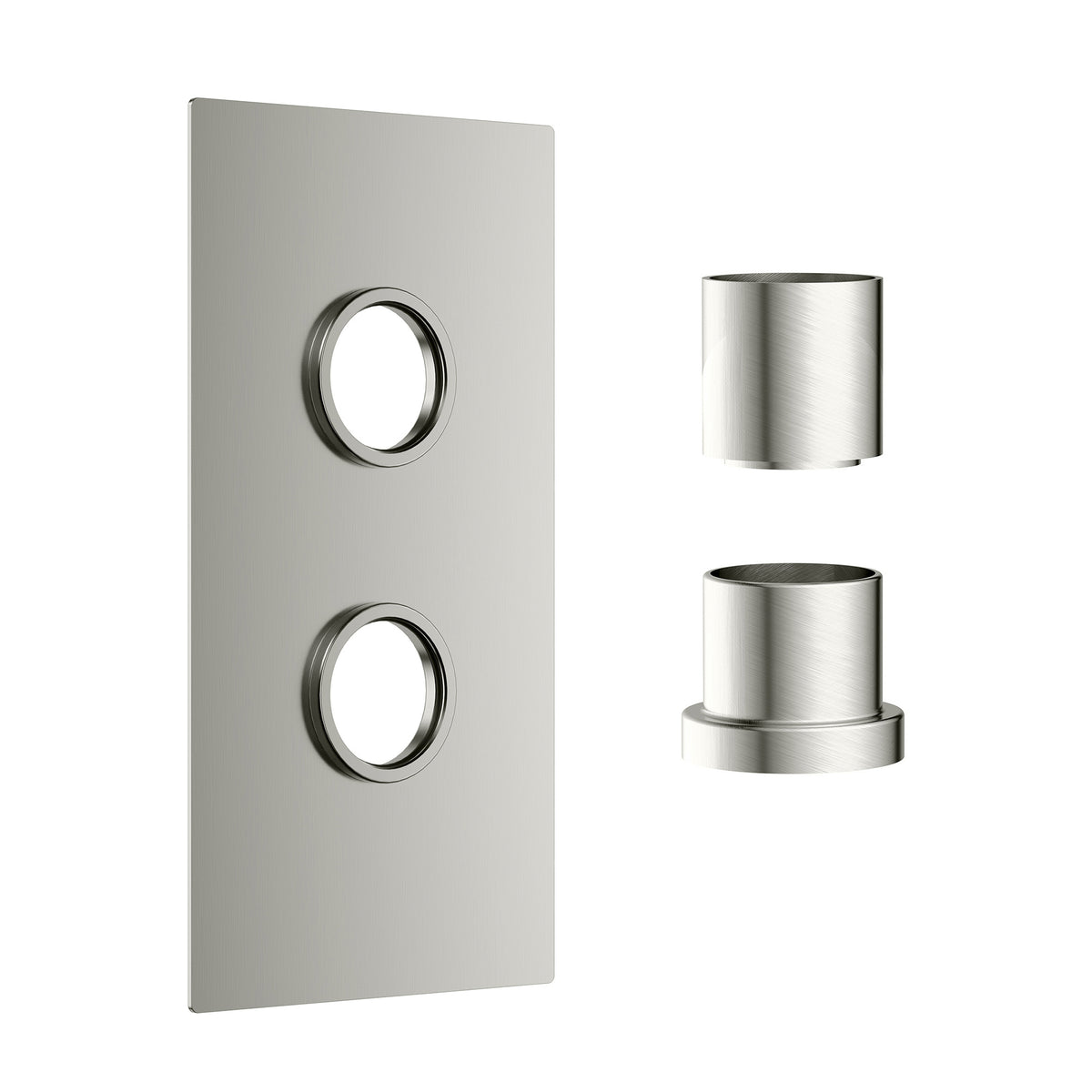 Concealed Plate with Sleeve Br Nickel ( 2 Outlets)