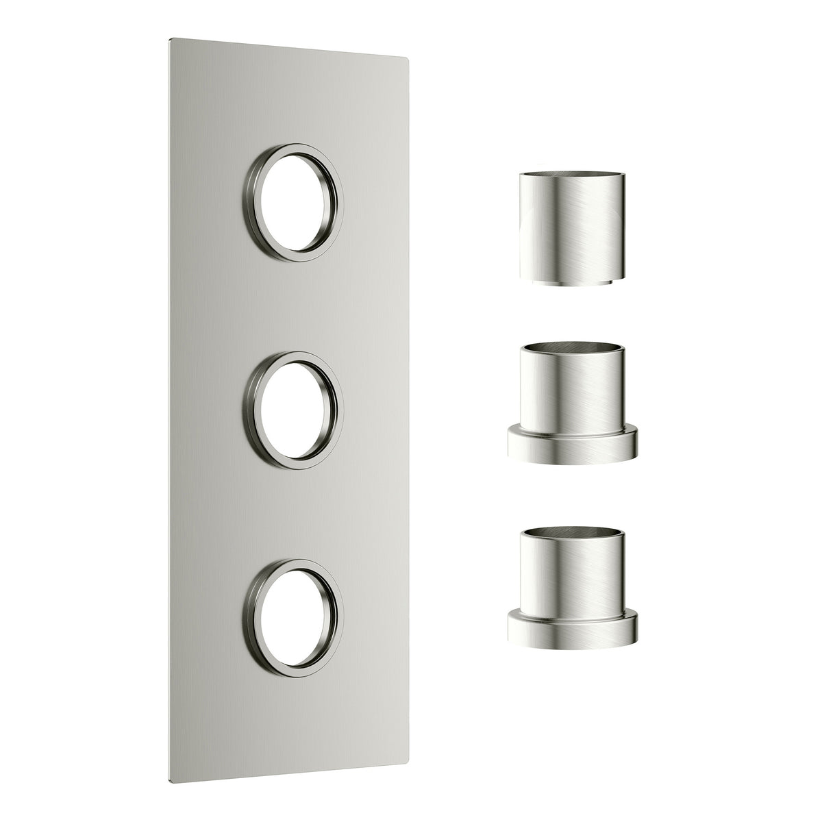 Concealed Plate with Sleeve Br Nickel ( 3 Outlets)