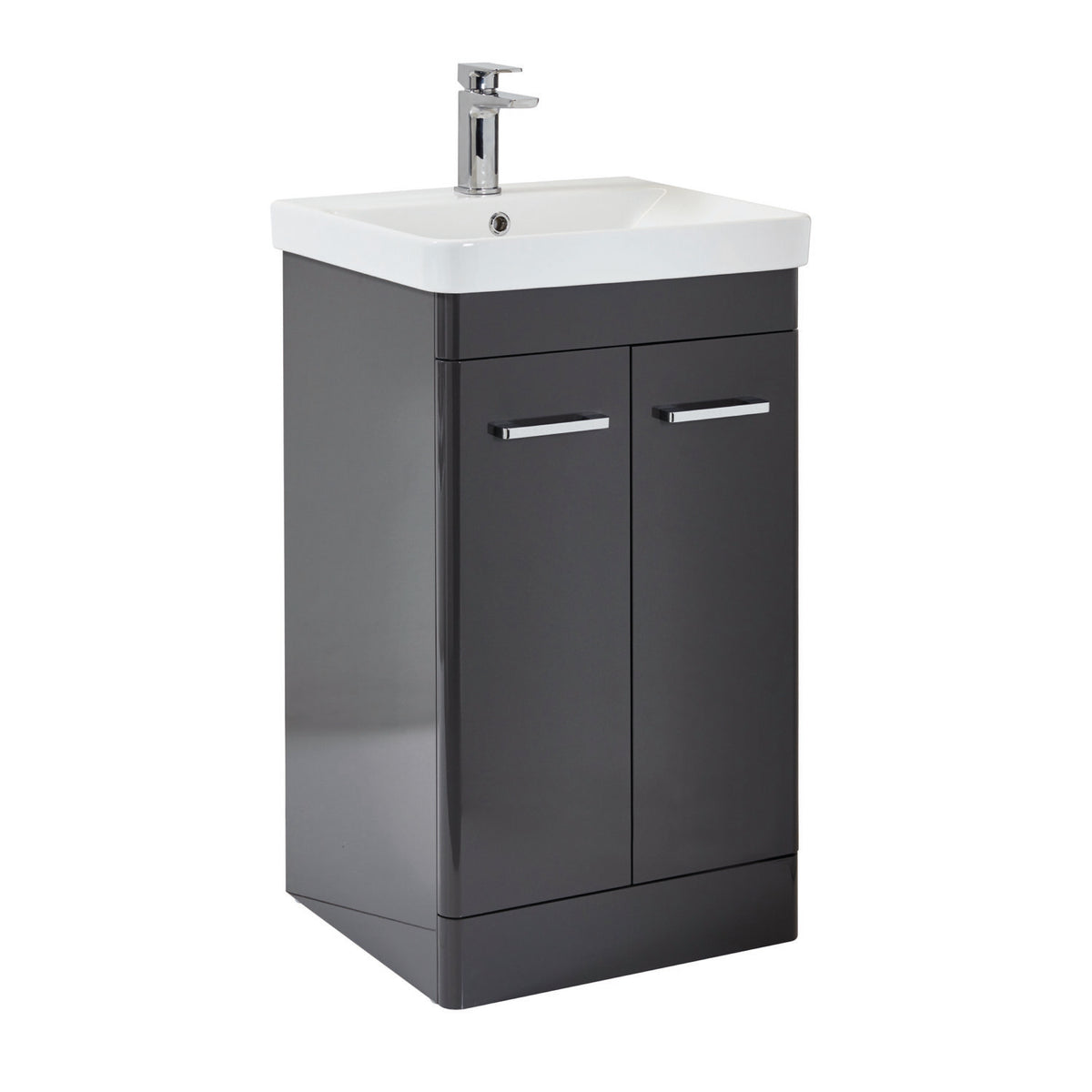 Rossini Floor Standing 600mm Wide Vanity Unit - Wolf Grey