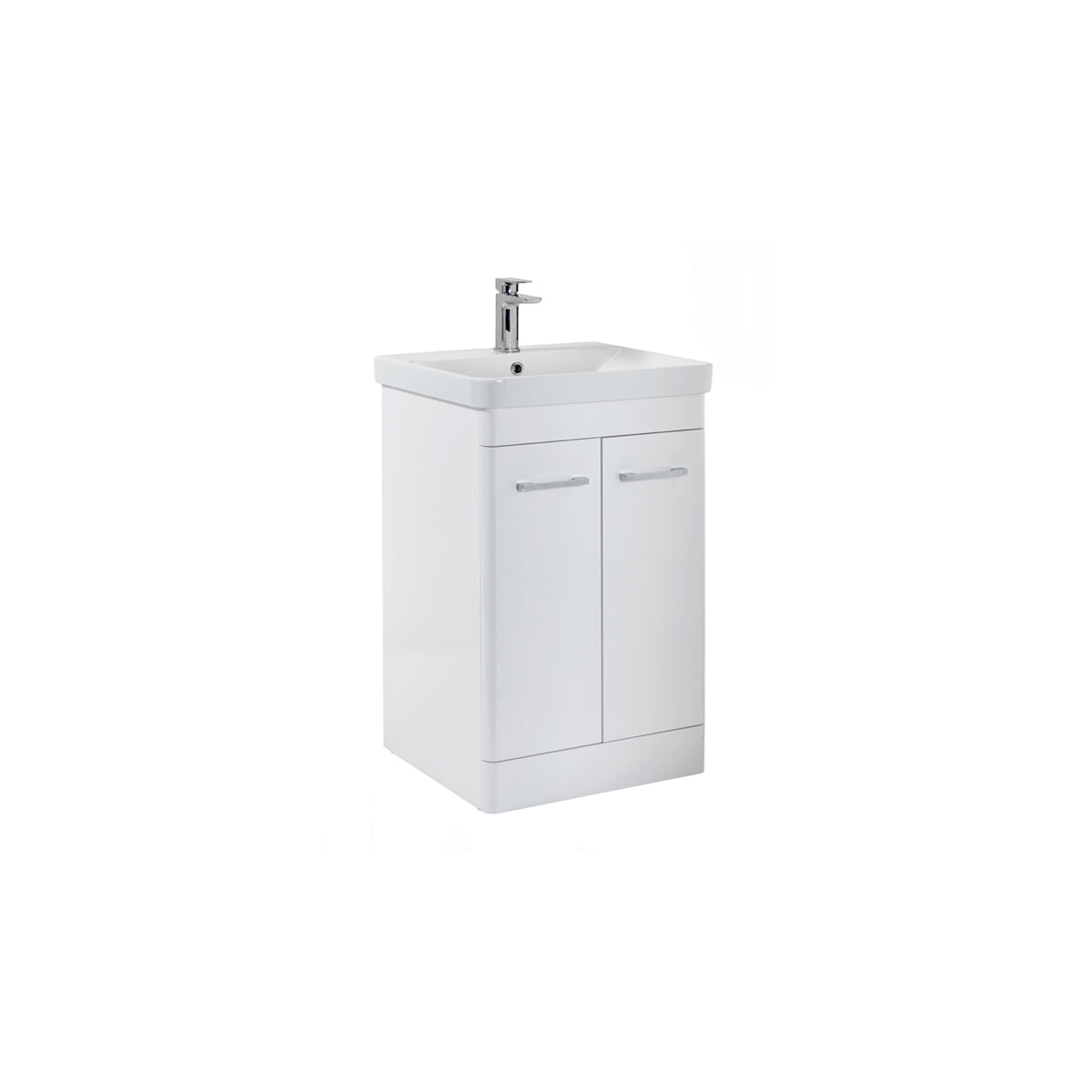 Rossini Floor Standing 600mm Wide Vanity Unit - White Gloss