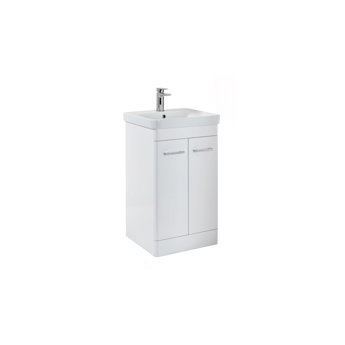 Rossini Floor Standing 500mm Wide Vanity Unit -White Gloss