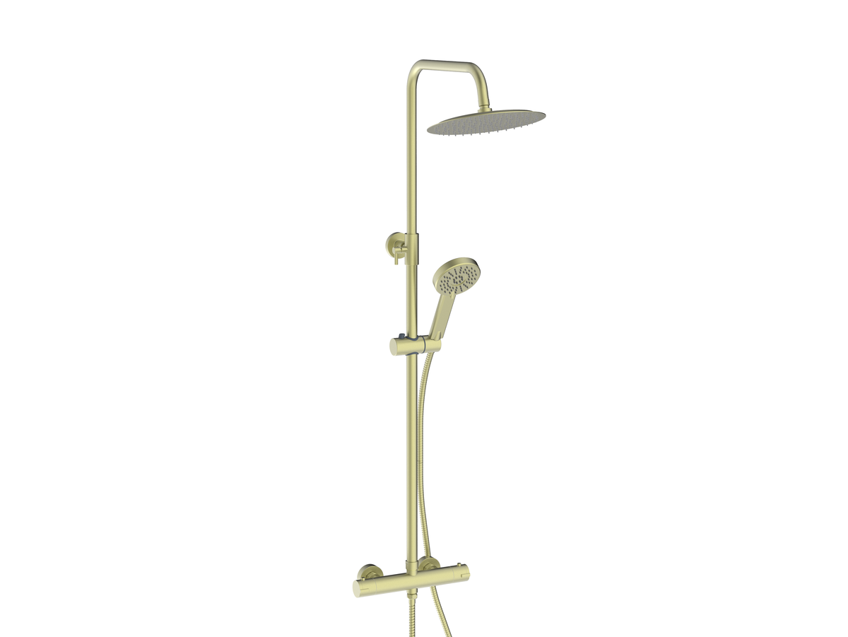 Serena Brass Rnd Rigid Riser Shower Inc. Easykit