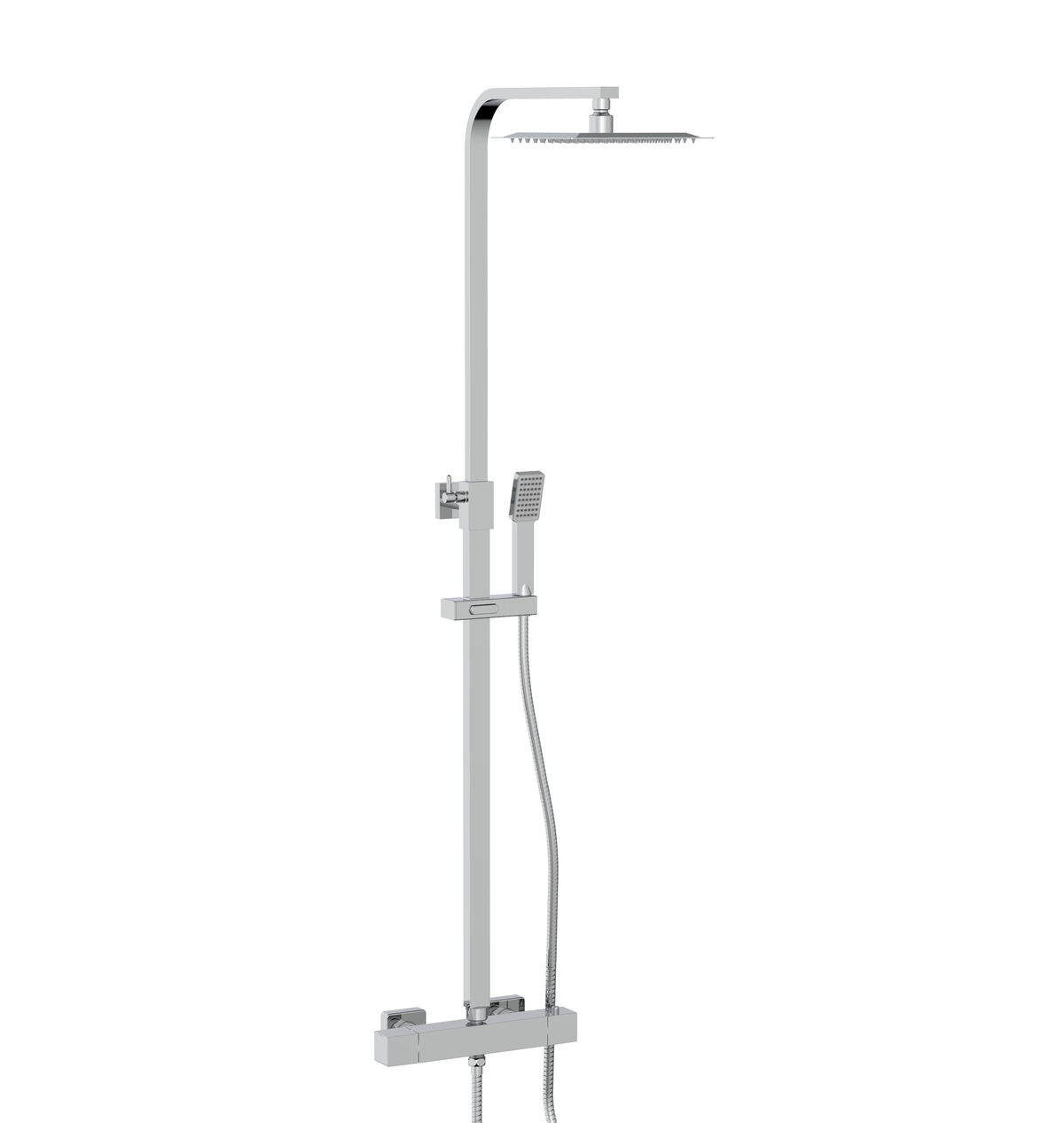 Elliot Chr Sq Rigid Riser Shower Inc. Easykit