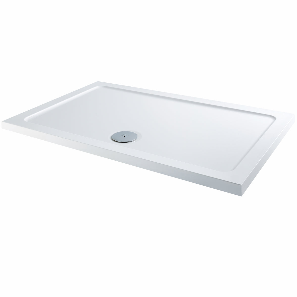 1200x700mm Rec 30mm Shower Tray White
