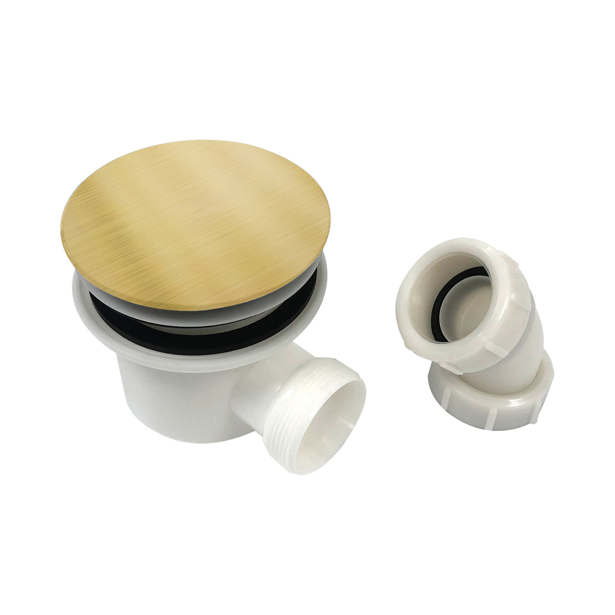 90mm Shower Trap Brushed Brass