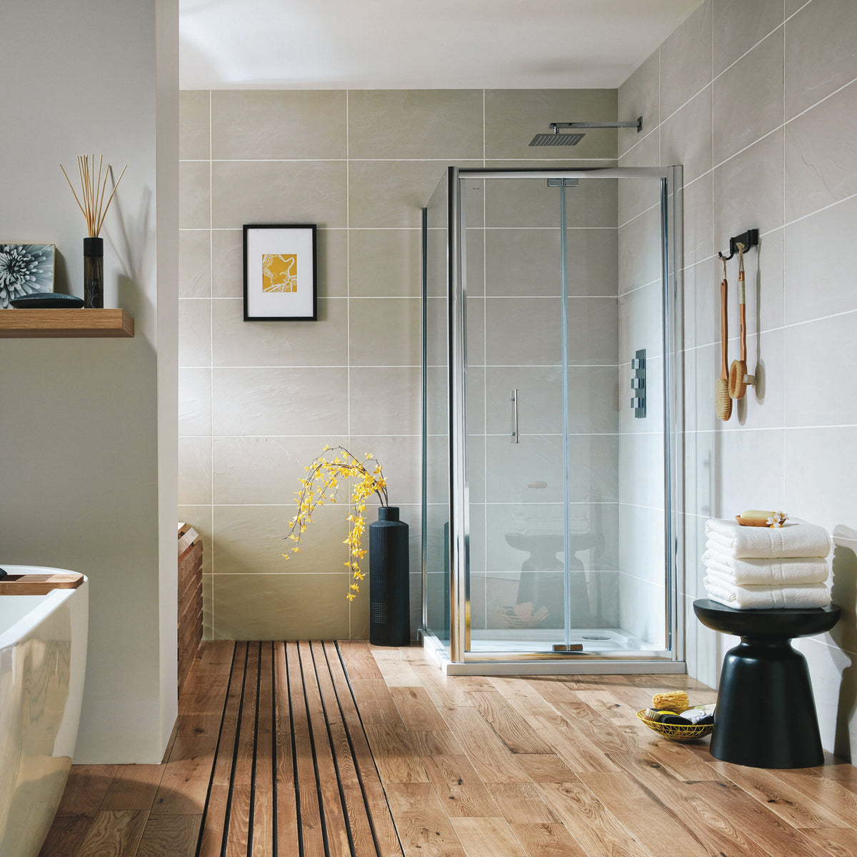 Bifold Semi Framless Door 760 mm